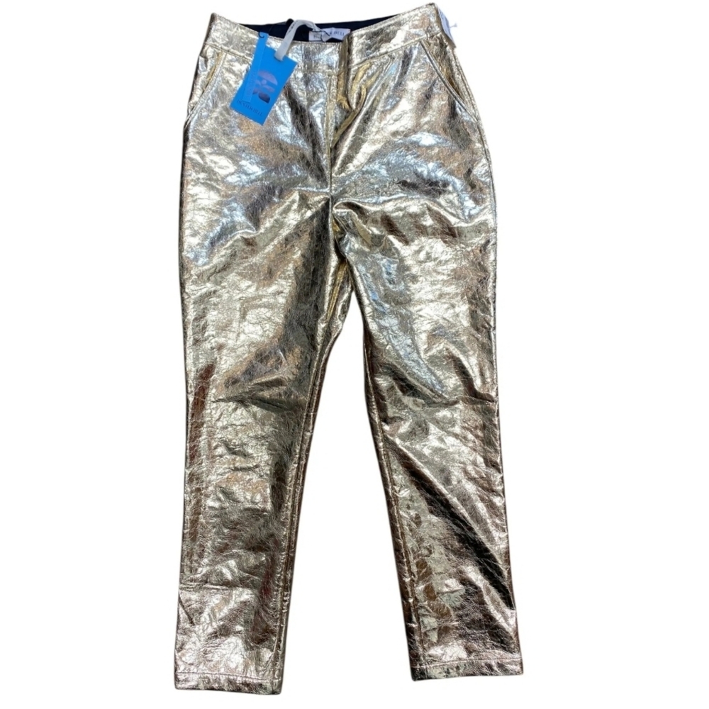 HUNTER BELL Gold Metallic Pants